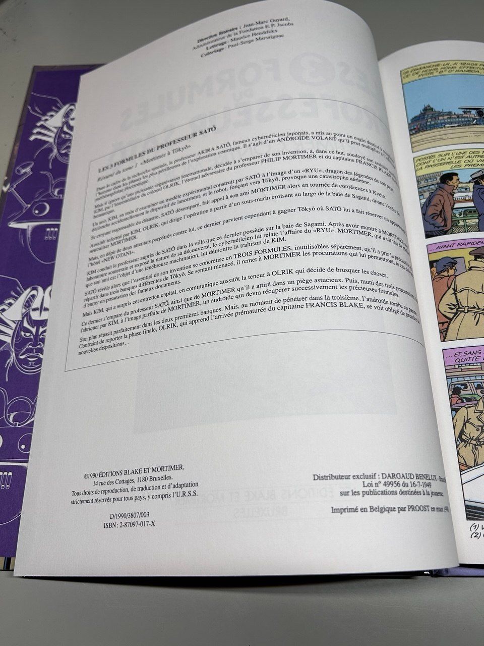 Fumetti: Blake et Mortimer - Les 3 formules du Professeur Sato - 1990 – Usato da Giubiasco venduto da LorisVale 3