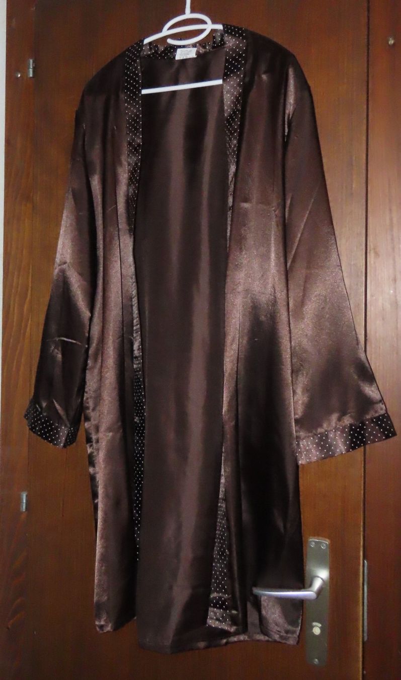 Vestiti: Robe de nuit en polyester marron à pois taille 42/44 – Nuovo (secondo la descrizione) da Troistorrents venduto da Marion70 3