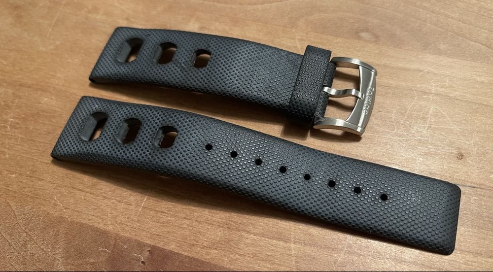 original Vintage ZODIAC Kautschukband mit Dornschliesse 22mm 2