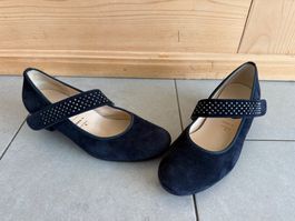Hassia Damen Pumps Grösse 39 dunkelblau Veloursleder