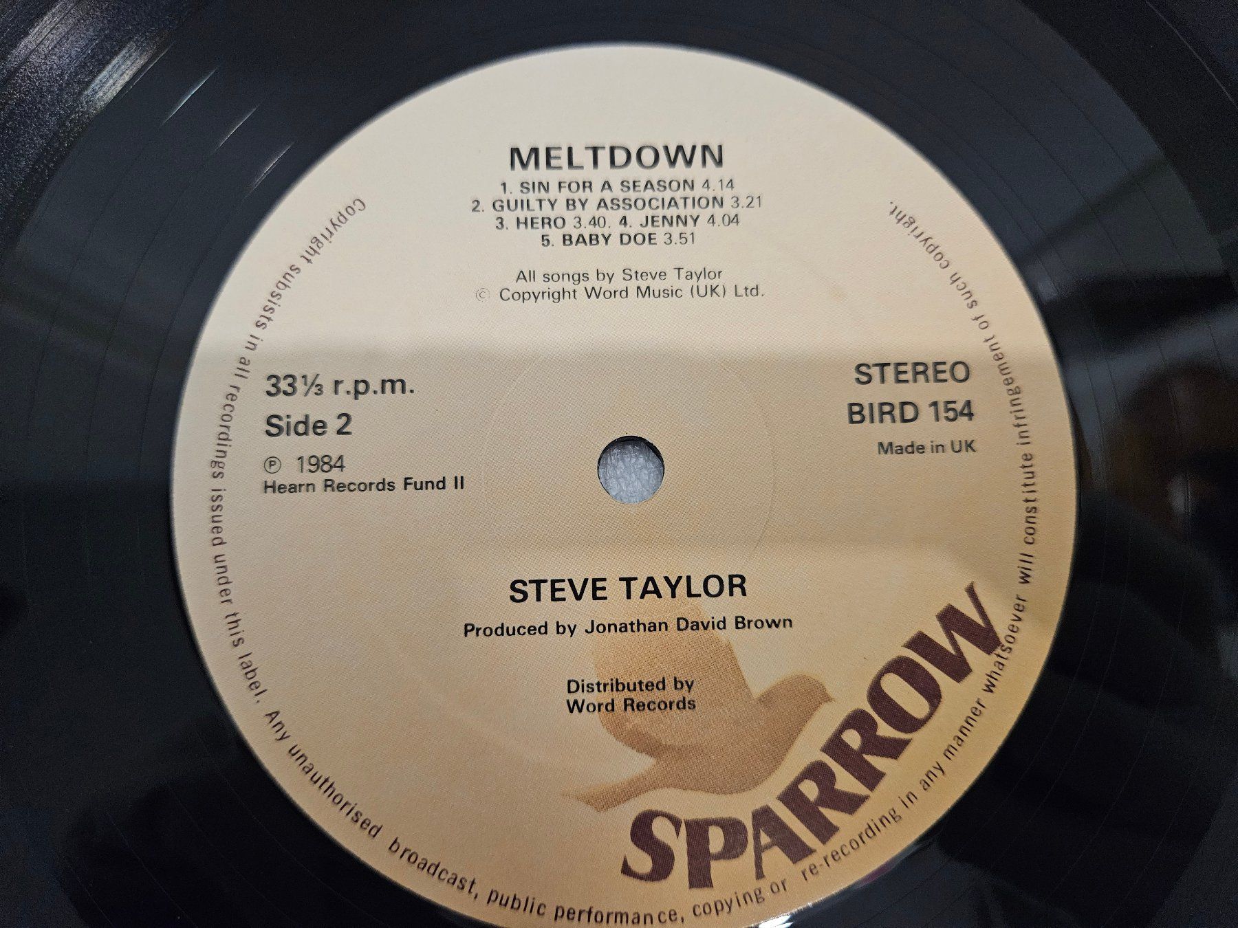 Schallplatten: Steve Taylor – Meltdown – Gebraucht aus Uster von Vinyl-Leidenschaft 6
