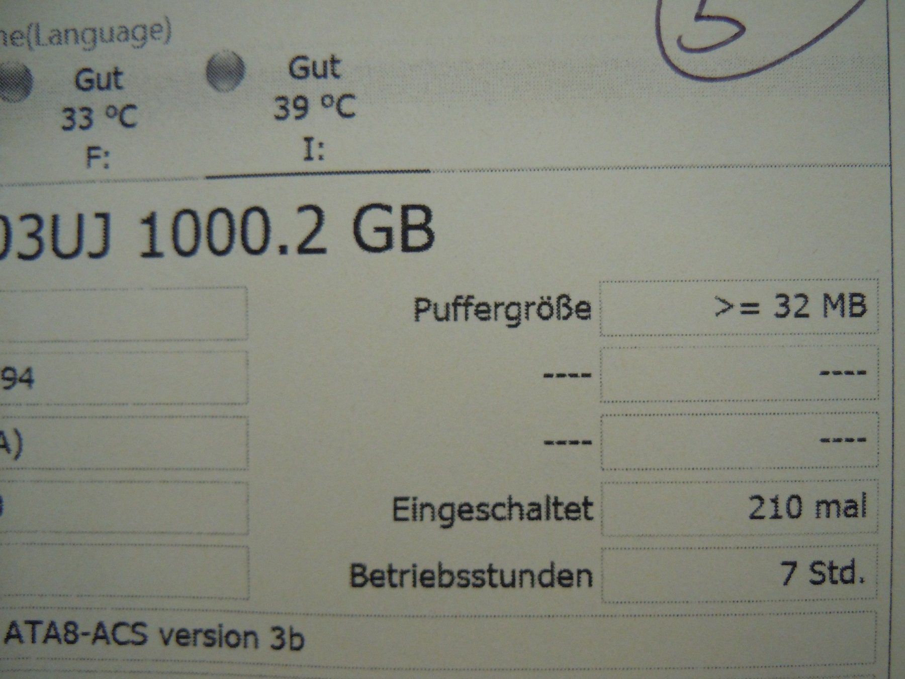 Samsung Dischi rigidi: Samsung HD103UJ  1 TB – Usato da Luzern venduto da Baumli1 9