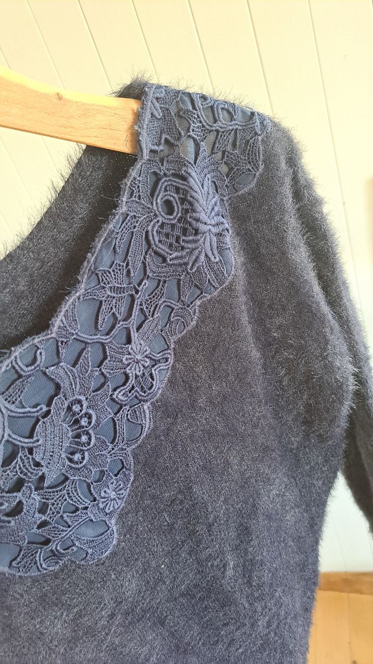 Maglioni & Felpe: NOËLA Übergangspullover Shaggy Pullover Spitze Pulli S 36 – Usato da Mollis venduto da Fauchi99 2