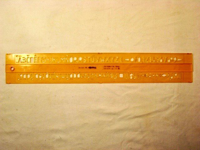 ROTRING Schablone Lineal Norm Schrift Buchstaben Ziffern (Gebraucht) in ...