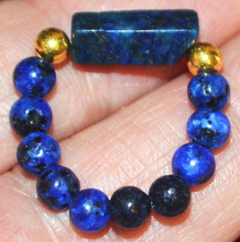 Anelli: Ring L-8401 – Lapislazuli – elastisch – Nuovo e nell'imballaggio originale da Goldiwil (Thun) venduto da han_v5b7