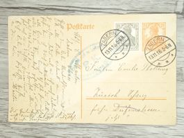 TR13 Carte Postale + Timbre Allemagne 1916