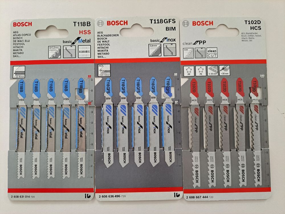 Bosch Professional Stichsägeblätter T 718 BF 3er Pack