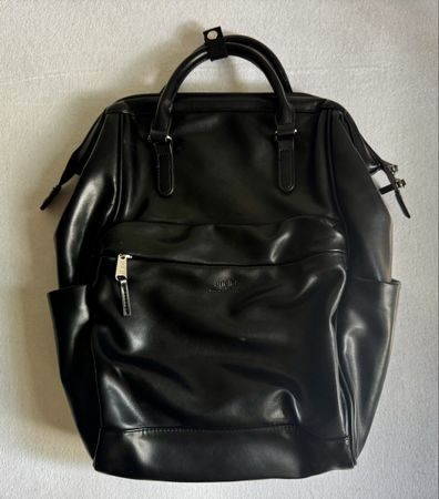 Rucksack schwarz Kunstleder Anello guter Zustand
