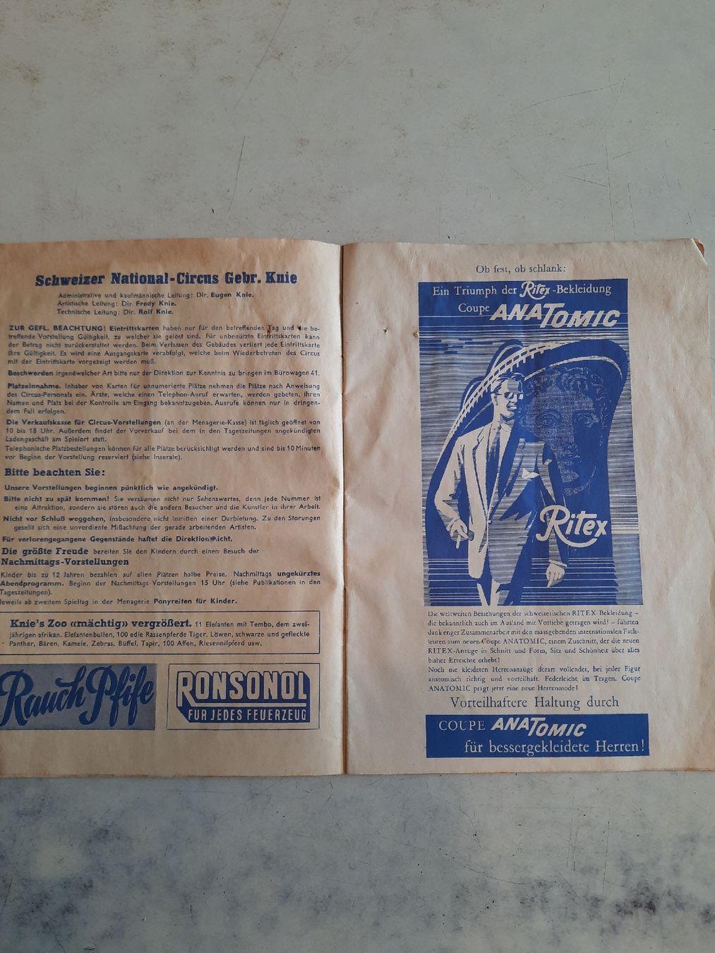 Dokumente: Circus Knie Programmheft 1953 – Gebraucht aus Nottwil von mar_jqm7 2