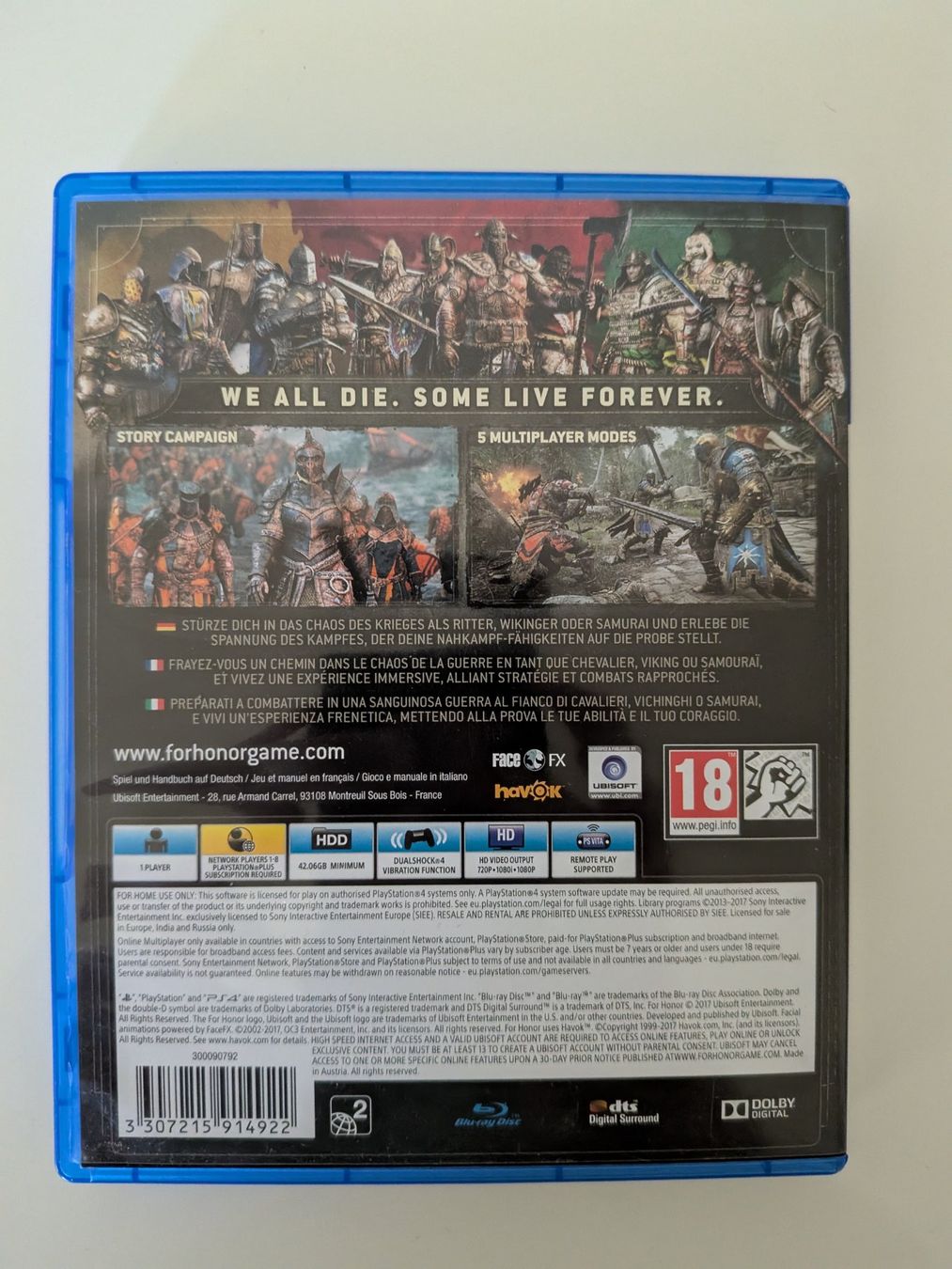 Sony Giochi: Playstation 4 - For Honor ab 1Fr – Usato da Kappel SO venduto da Knoggaz 2