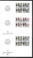 Liechtenstein 3 FDC Serie 814-816 Viererblöcke ET 10.6.1985