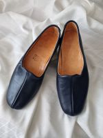 Hausschuhe für Herren aus Leder/mit Fersenkappe Blau N°42