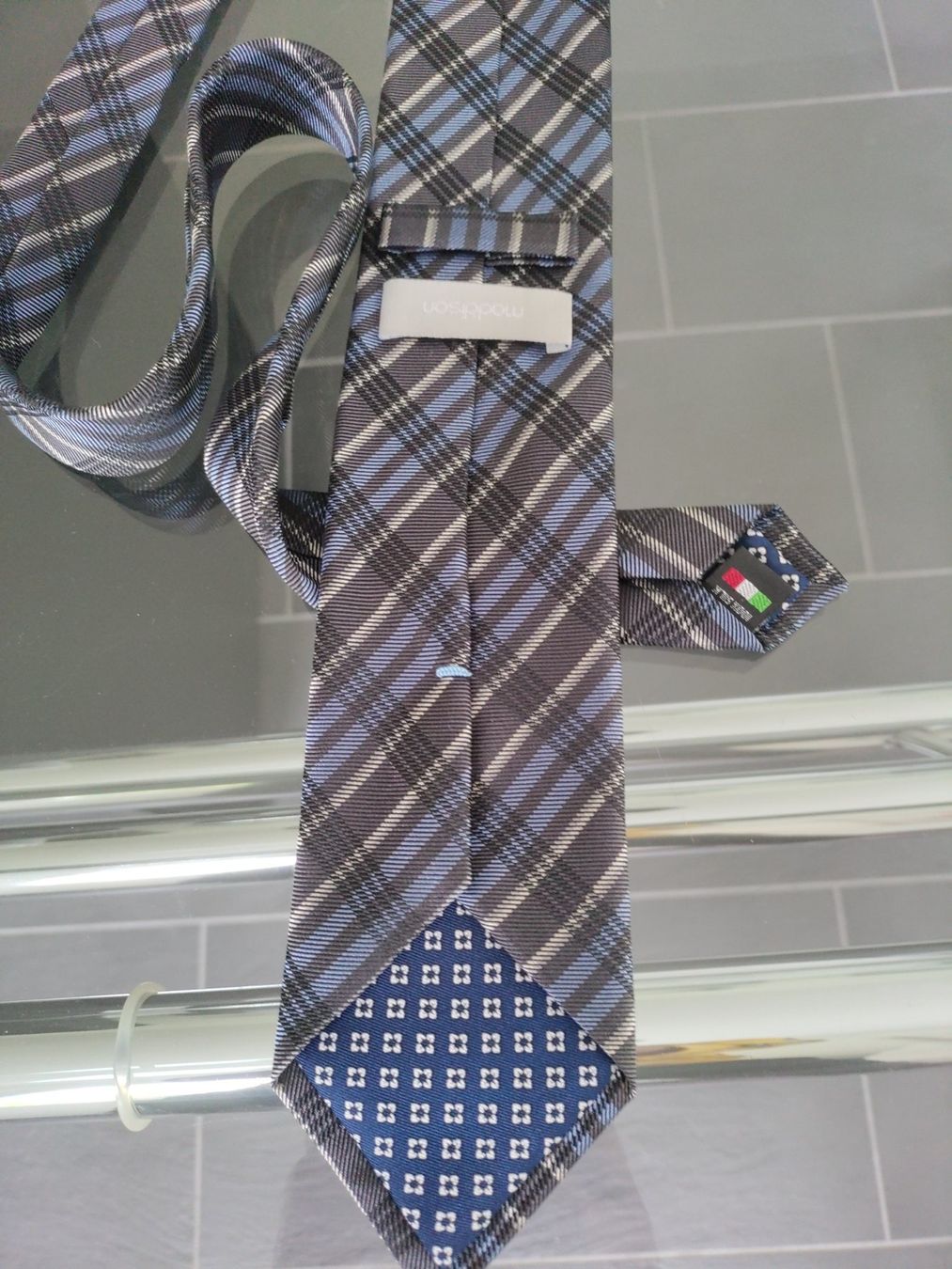 Krawatten: Cravate - Bleu et gris – Gebraucht aus Avry-devant-Pont von OBoss 2