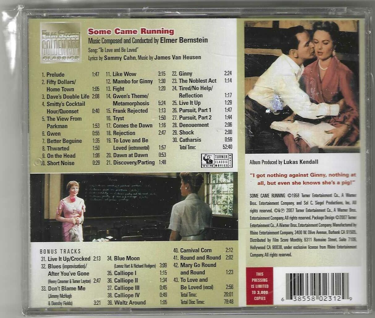 CD: Elmer Bernstein - Some Came Running - Neue – Nuovo e nell'imballaggio originale da Genève venduto da CDLPBookS 1