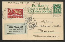 Flugpost Schweiz 1925 Genf Basel Erstflug Luftpost 300.-