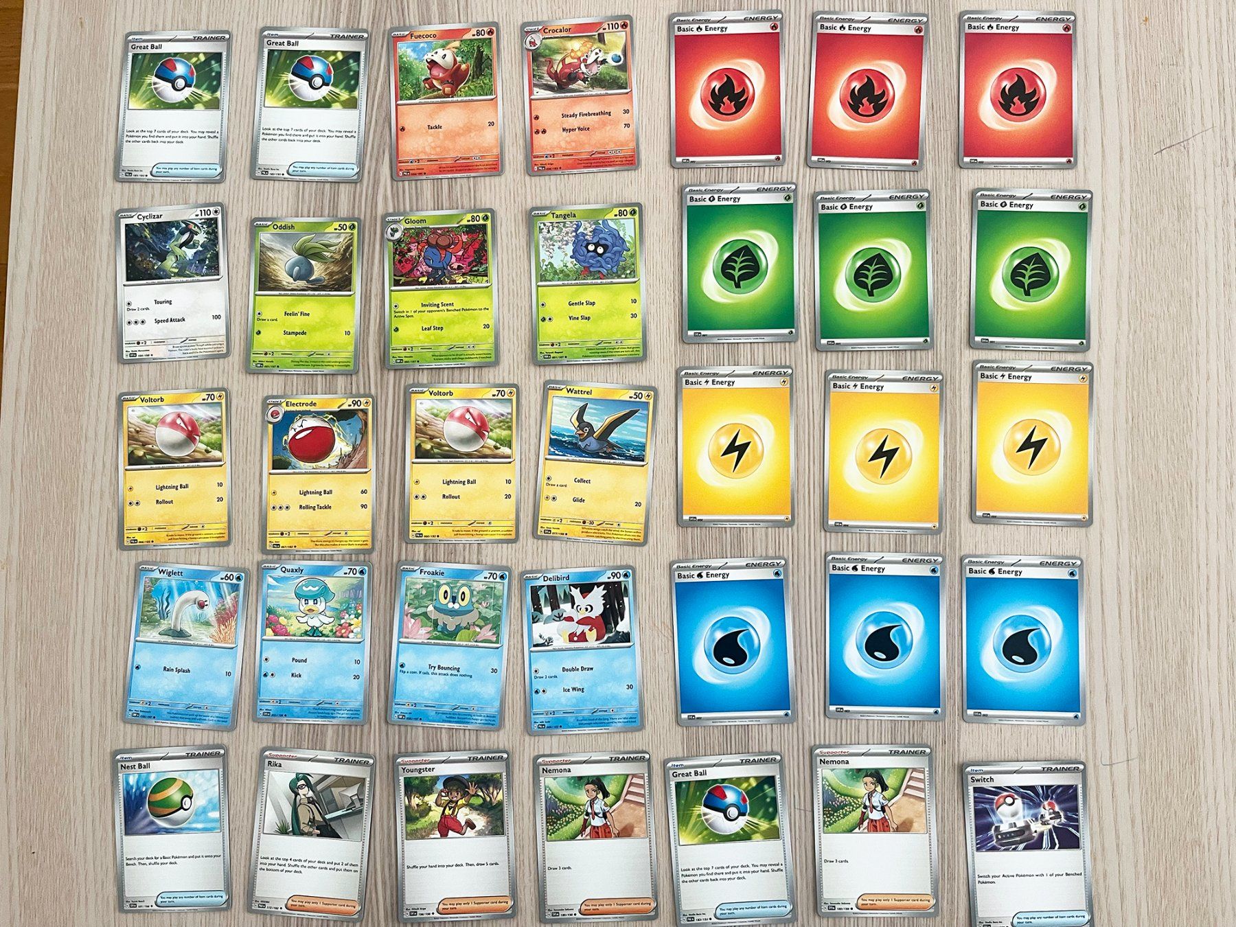 Pokémon Cartes à collectionner: Pokémon cards set - Water - Fire - Grass - Lightning - EN – D'occasion à Lausanne par BeyondStories
