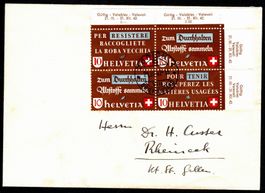 1942 FDC 256I aus Altstoffbogen SBK 500.++