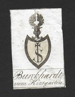 Ex-libris héraldique BURCKHARDT VOM KIRSGARTEN, Basel