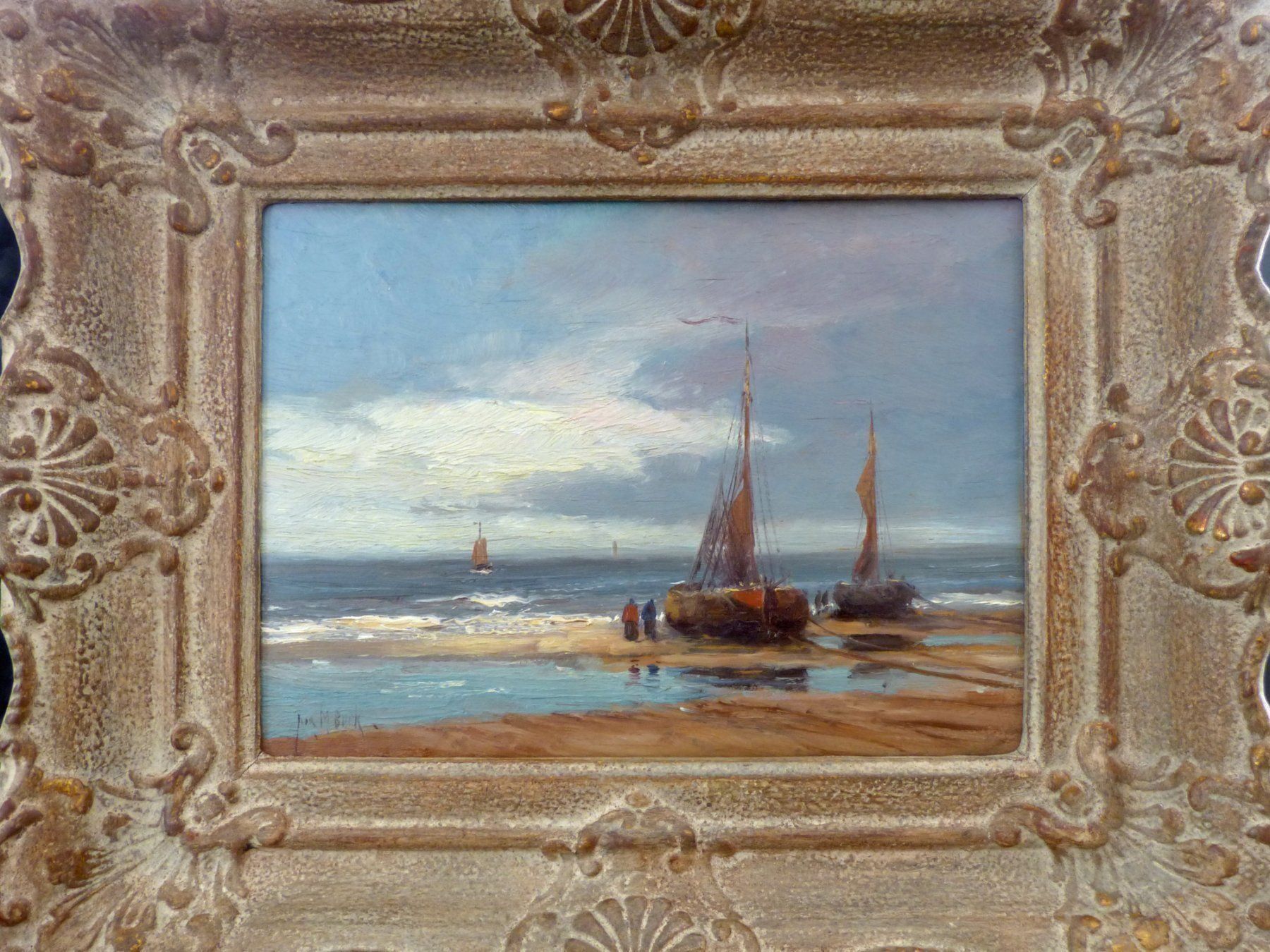 Gemälde: Jurrien Marinus Beek, Seelandschaft. Öl / Holzplatte * LESEN – Gebraucht aus Rheineck von  5