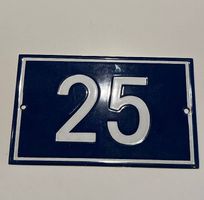 Emailleschild Hausnummer 25
