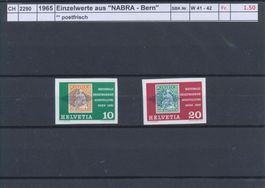 1965 Einzelwerte aus "NABRA - Bern", ** postfrisch