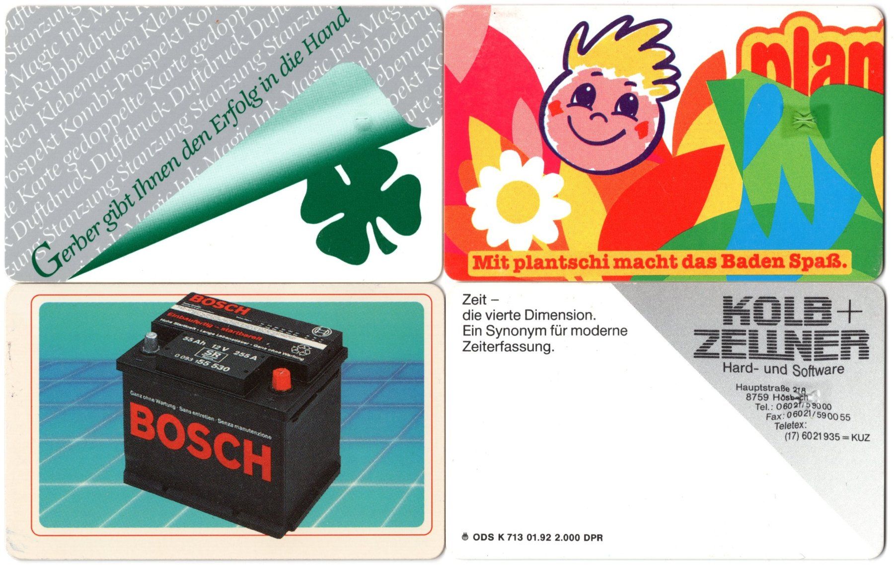 Schede telefoniche: 4 Dummy Telefonkarten aus Deutschland – Usato da Eglisau venduto da Chperfins