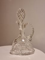 Vintage Glas Karaffe mit Stopfen 20cm
