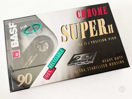 BASF Chrome Super II 90 Kassette Leerkassette Tape NEU&OVP