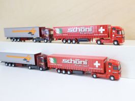 Herpa 4 x Schweizer Lastwagen / Fahrzeuge Set - Spur N