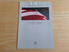 Mercedes-Benz Farbmusterkarte Lackierungen 1992