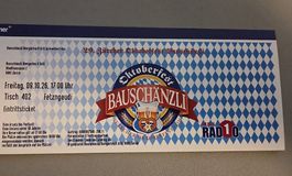 Oktoberfest Bauschänzli, FR, 9.10.2026, Tisch 402  