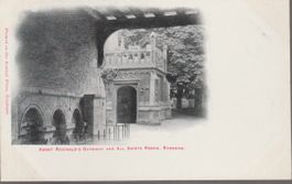 old UK Postcard EVESHAM - ABBOT REGINALD'S GATEWAY AND ALL S