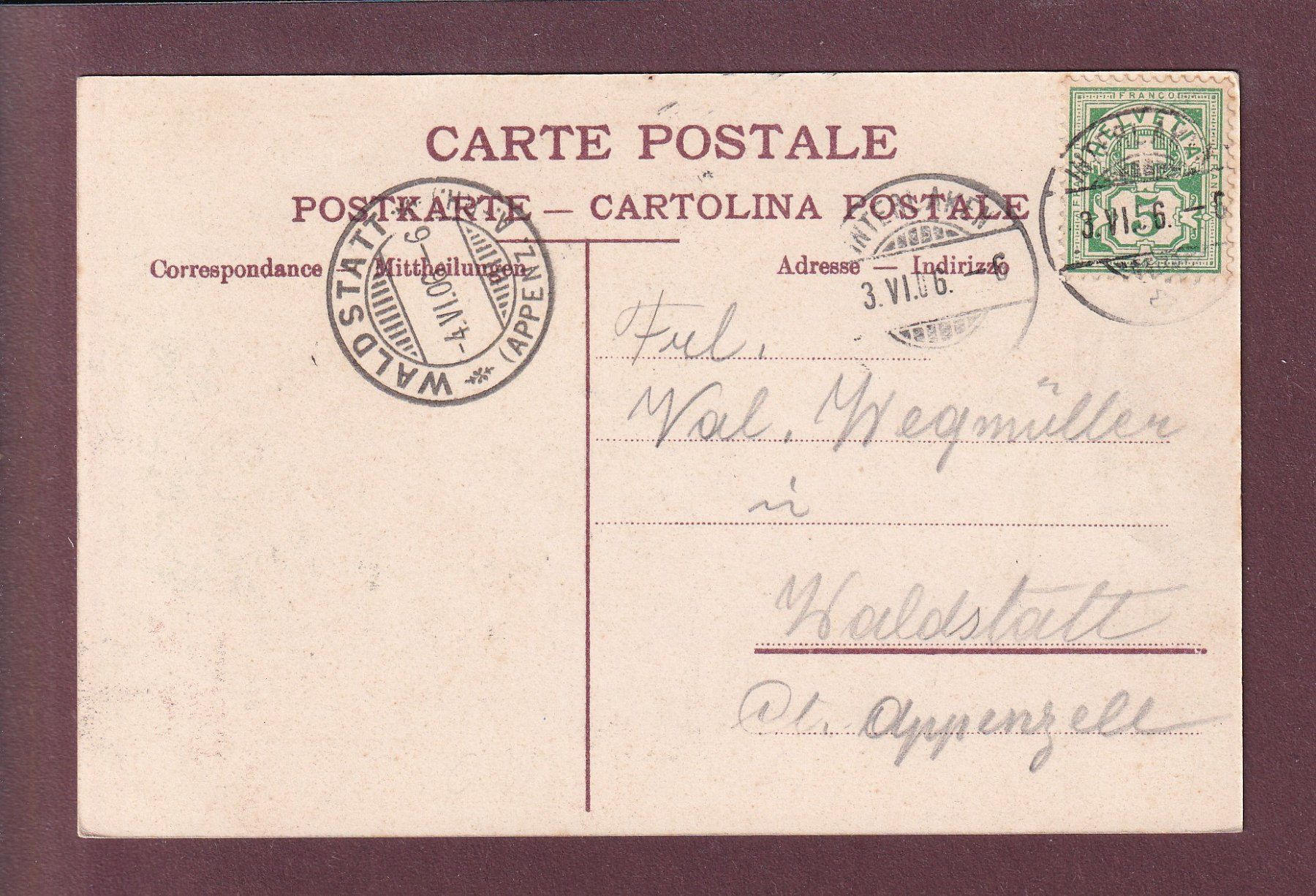 Ansichtskarten: ENGELBERG - Tätschbachfall - 1906 – Gebraucht aus Pully von nicecards 1
