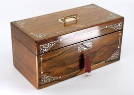 B0104 Antiker viktorianischer Teekasten England ~1850