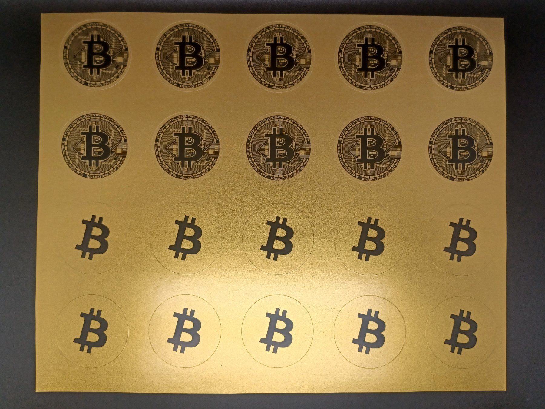 Aufkleber: Bitcoin Sticker  / 20 Stück BTC / 3,5 cm – Neu und originalverpackt aus Turbenthal von enjak