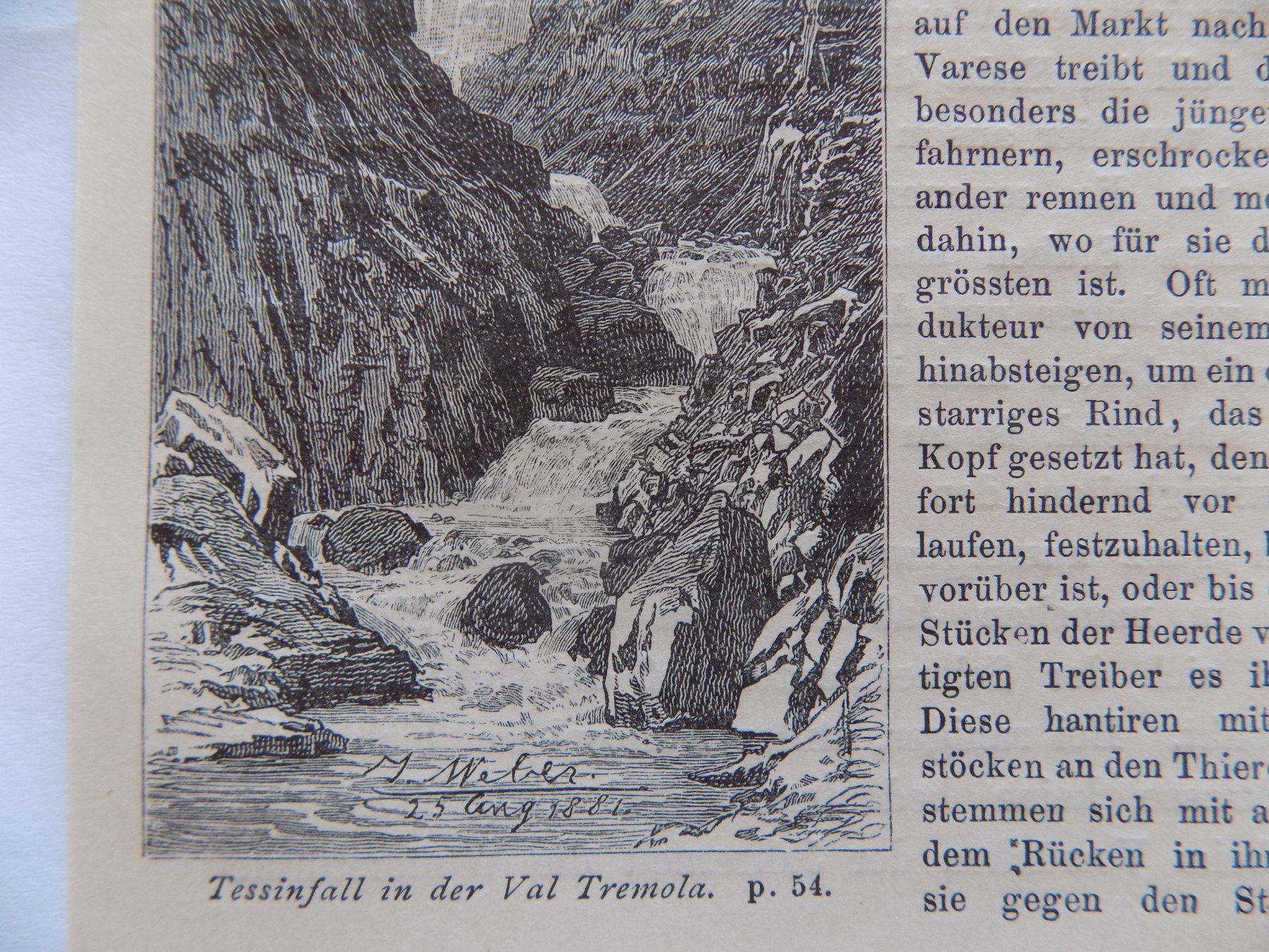 Incisioni: Tessinfall in der Val Tremola – Usato da Risch venduto da Antikfee 6