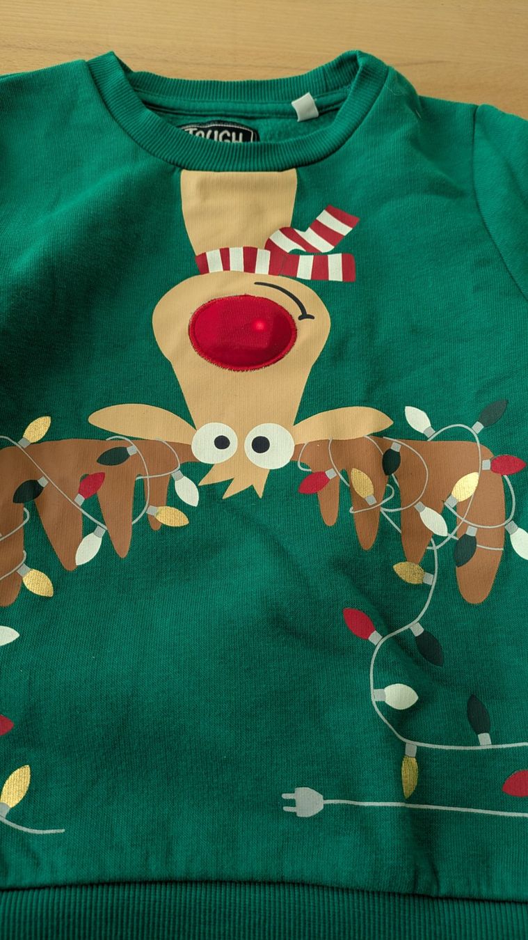 Maglioni & Felpe: XMAS Pullover - Weihnachtspullover -Rudolf - Blinkpulli 110 – Usato da Staufen venduto da Fleby84 3