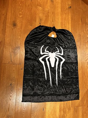 Schwarzer Spiderman Umhang für Kinder, Fasnacht Grösse M