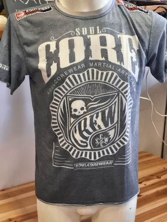 Herren T-Shirt Soulcore Wear grau Grösse S Baumwolle(A82)