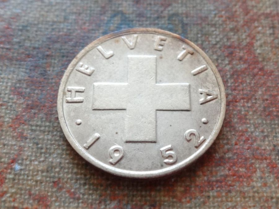 Alle Münzen: 1 Rp. 1952   (A) – Gebraucht aus Romanel-sur-Lausanne von Swift13