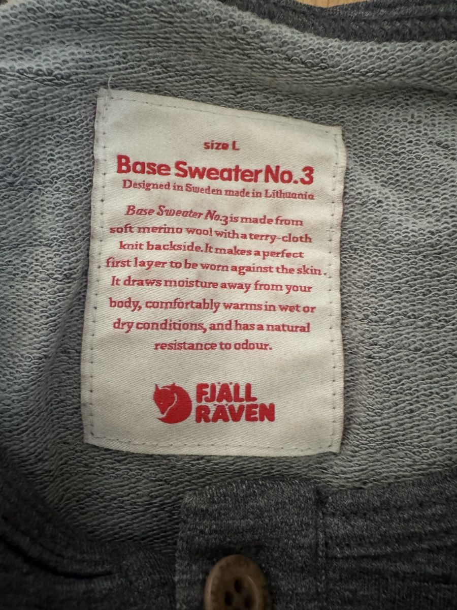 Unterwäsche: fiällräven base sweater no 3 merino baselayer dünner pulli L – Gebraucht aus Bern von vira1 1