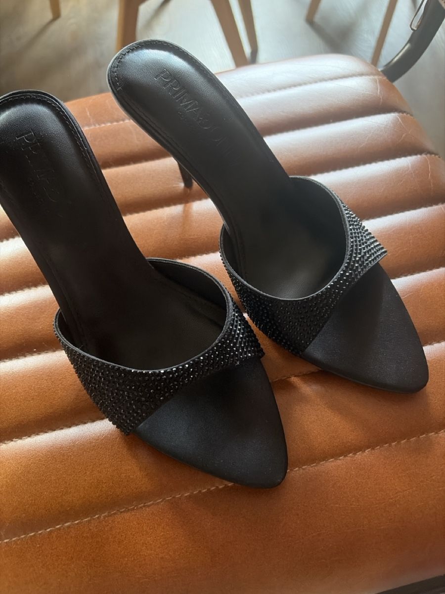 Scarpe da donna: Mules schwarz Grösse 37 Strass neu – Nuovo e nell'imballaggio originale da Murten venduto da februari
