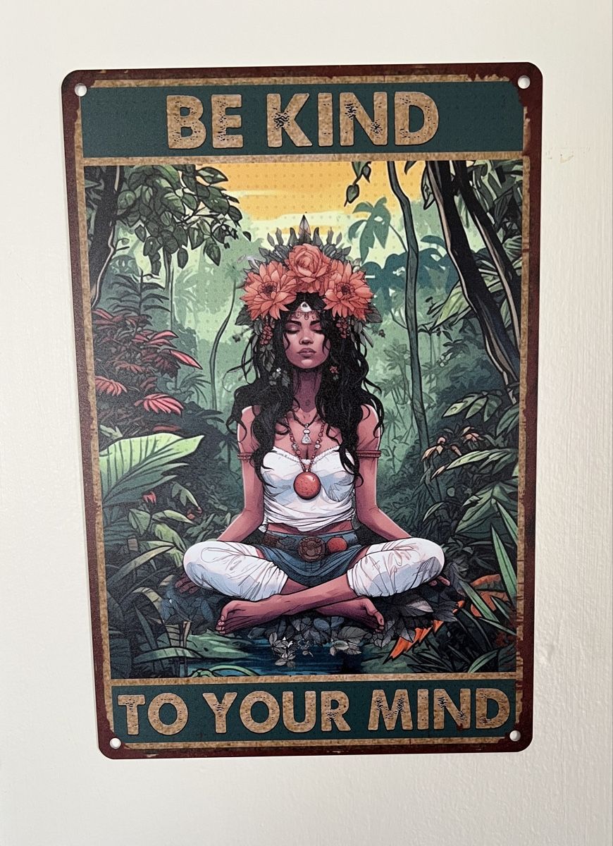 Insegne: Blechschild "Be Kind to Your Mind" – Nuovo e nell'imballaggio originale da Langnau am Albis venduto da leni.kant
