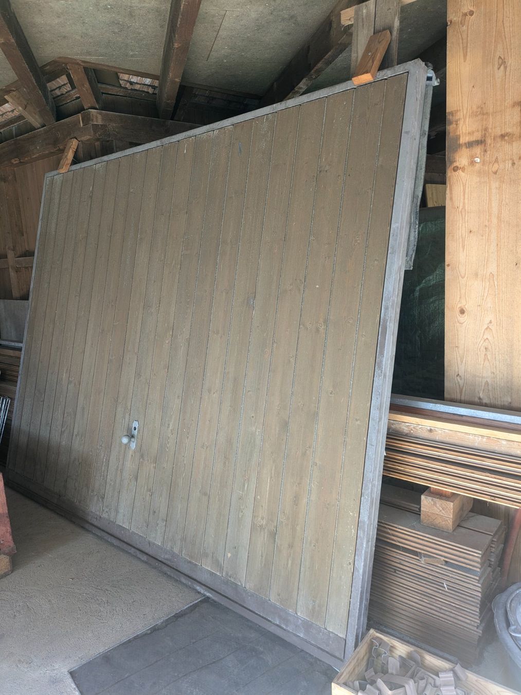 Porte: Garagentor Holz Kipptor Scheunentor 2.85m x 2.28m... – Usato da Baden venduto da Knisch 2