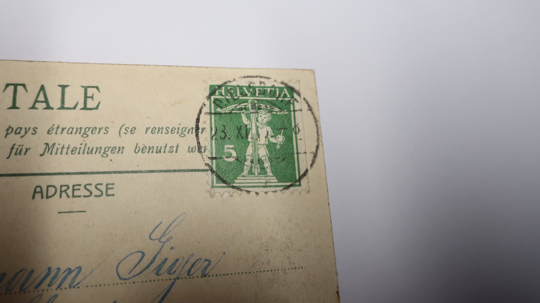 Cartoline postali: Yberg - Wattwil  1915 – Usato da Cormoret venduto da Pascalll2001 4