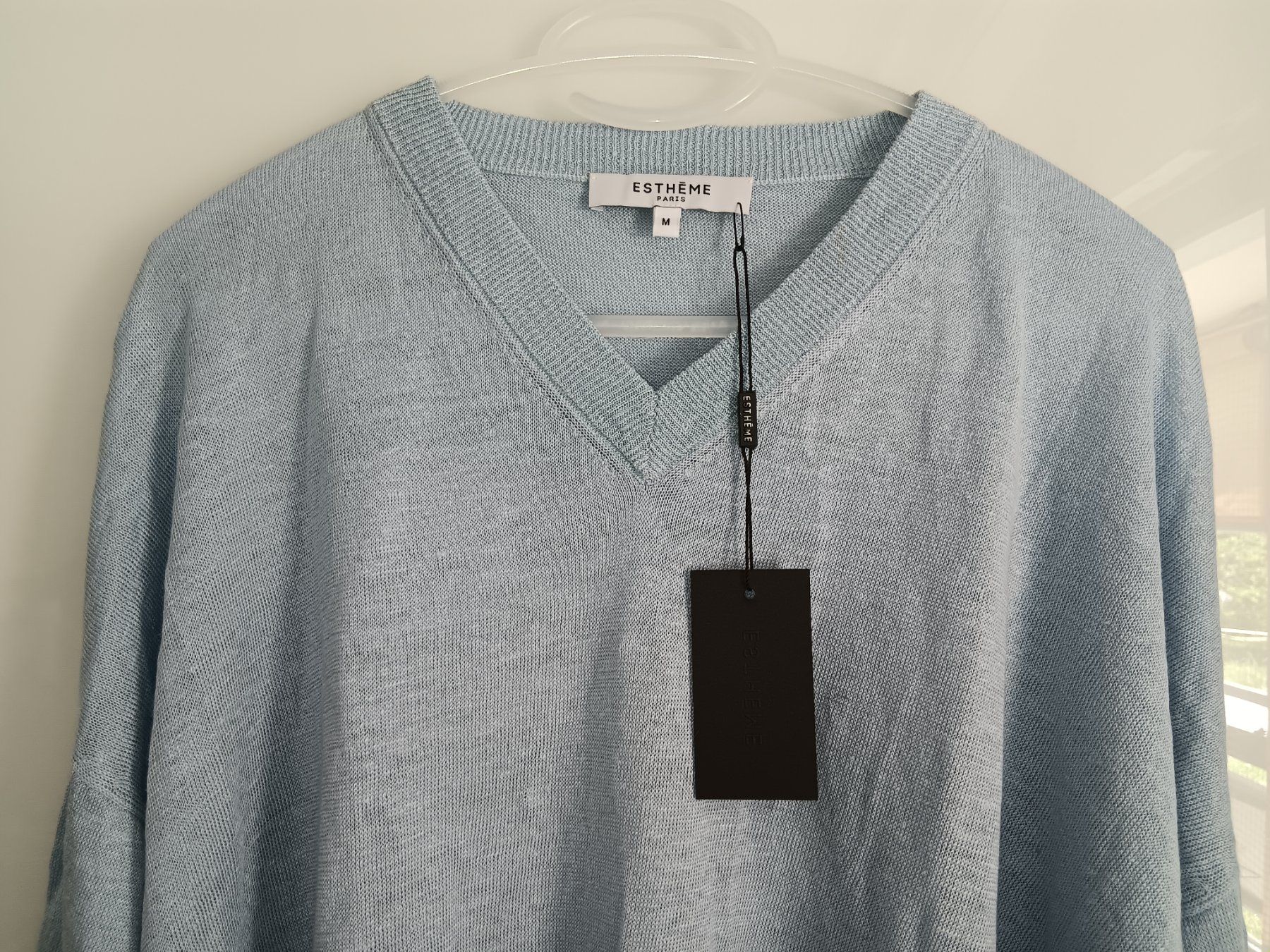 Maglioni & Felpe: ESTHEME PARIS Pull en lin bleu clair taille M neuf – Nuovo e nell'imballaggio originale da Cossonay-Ville venduto da Les_1001_perles 1