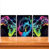3x poster affiche gamer geek déco jeux vidéos gaming PS5 PS4