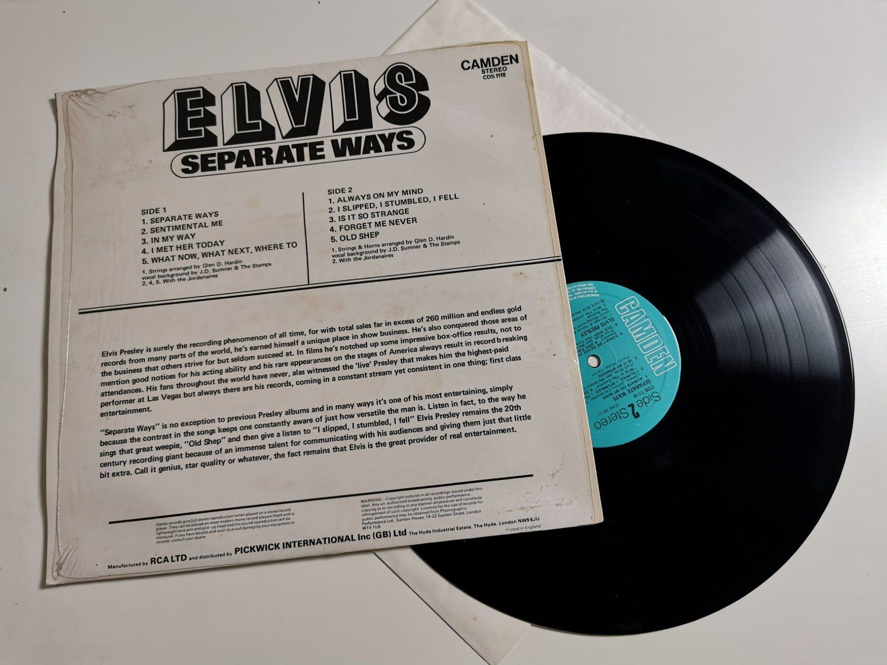 Dischi in vinile: Elvis Presley - Separate Ways – Usato da Grafenried venduto da Jukebox70 1