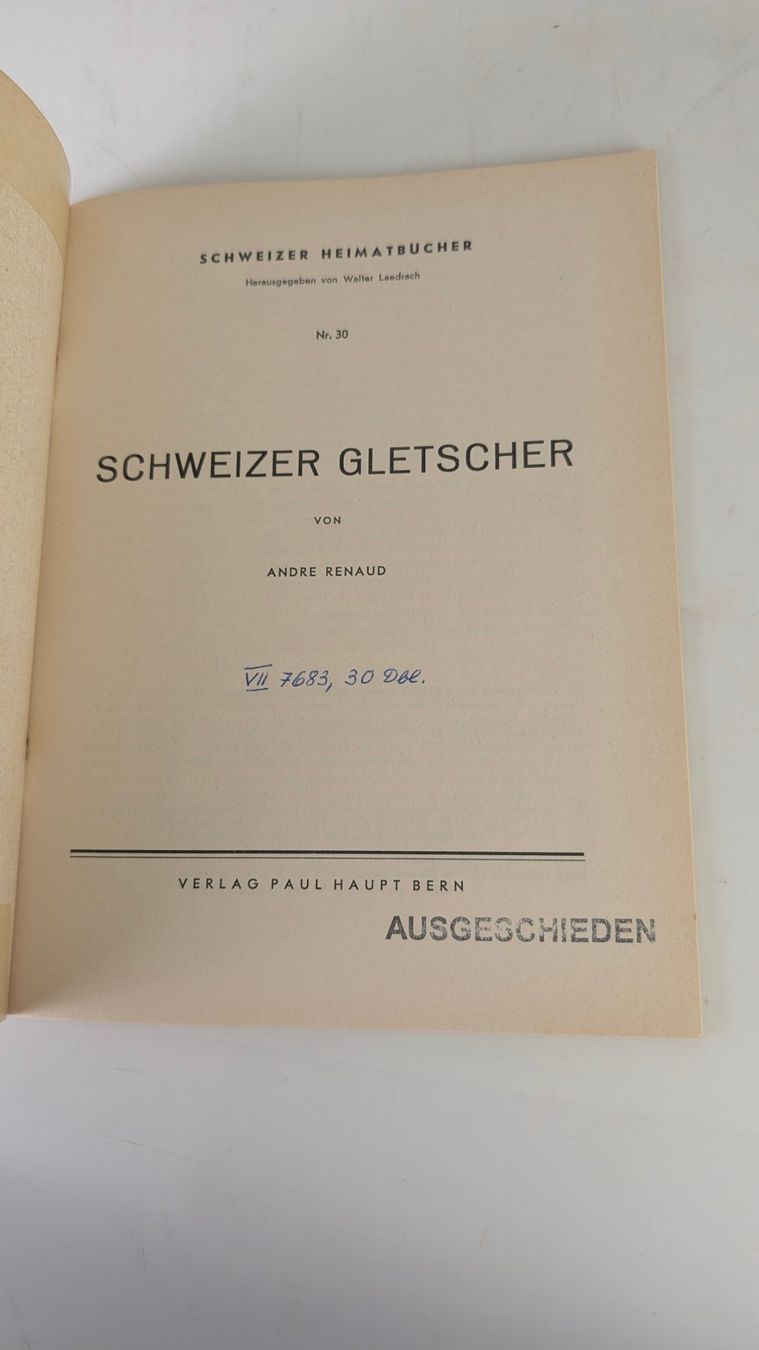 Libri: Schweizer Heimatbücher: Schweizer Gletscher 1949 – Usato da Zürich venduto da axolottchen 2