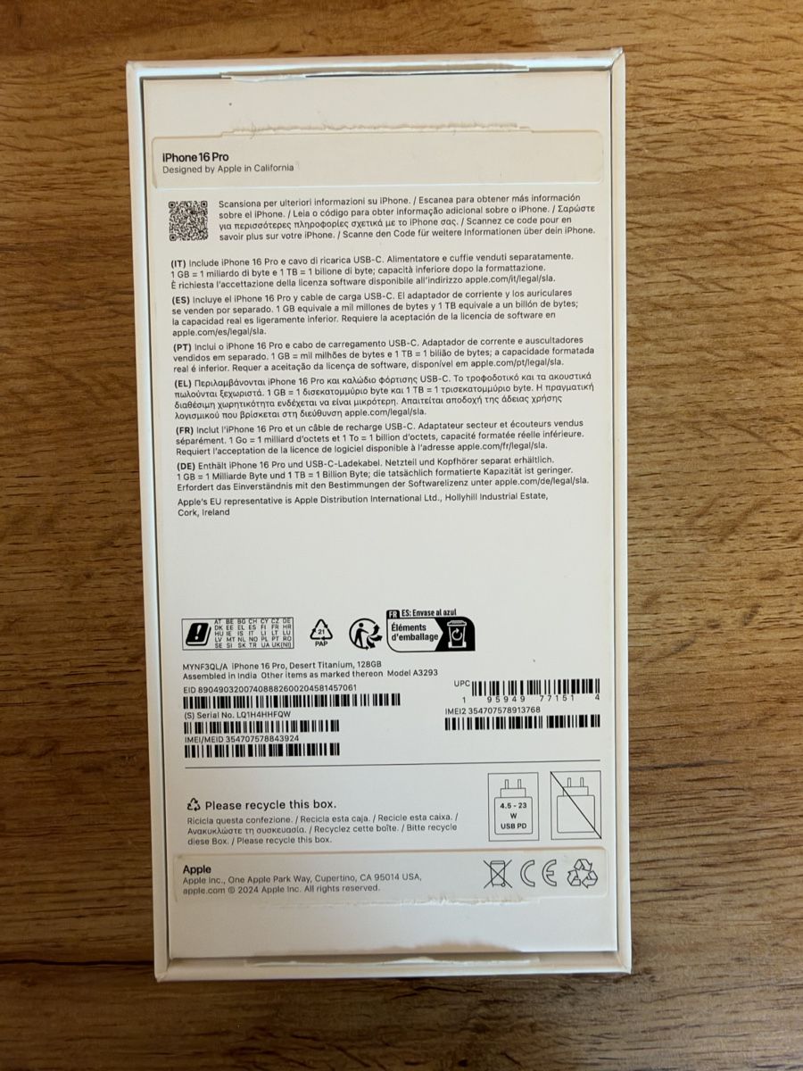 Apple Portables: iPhone 16 Pro Desert Titanium 128GB – D'occasion à Heerbrugg par HennessyCognac 4